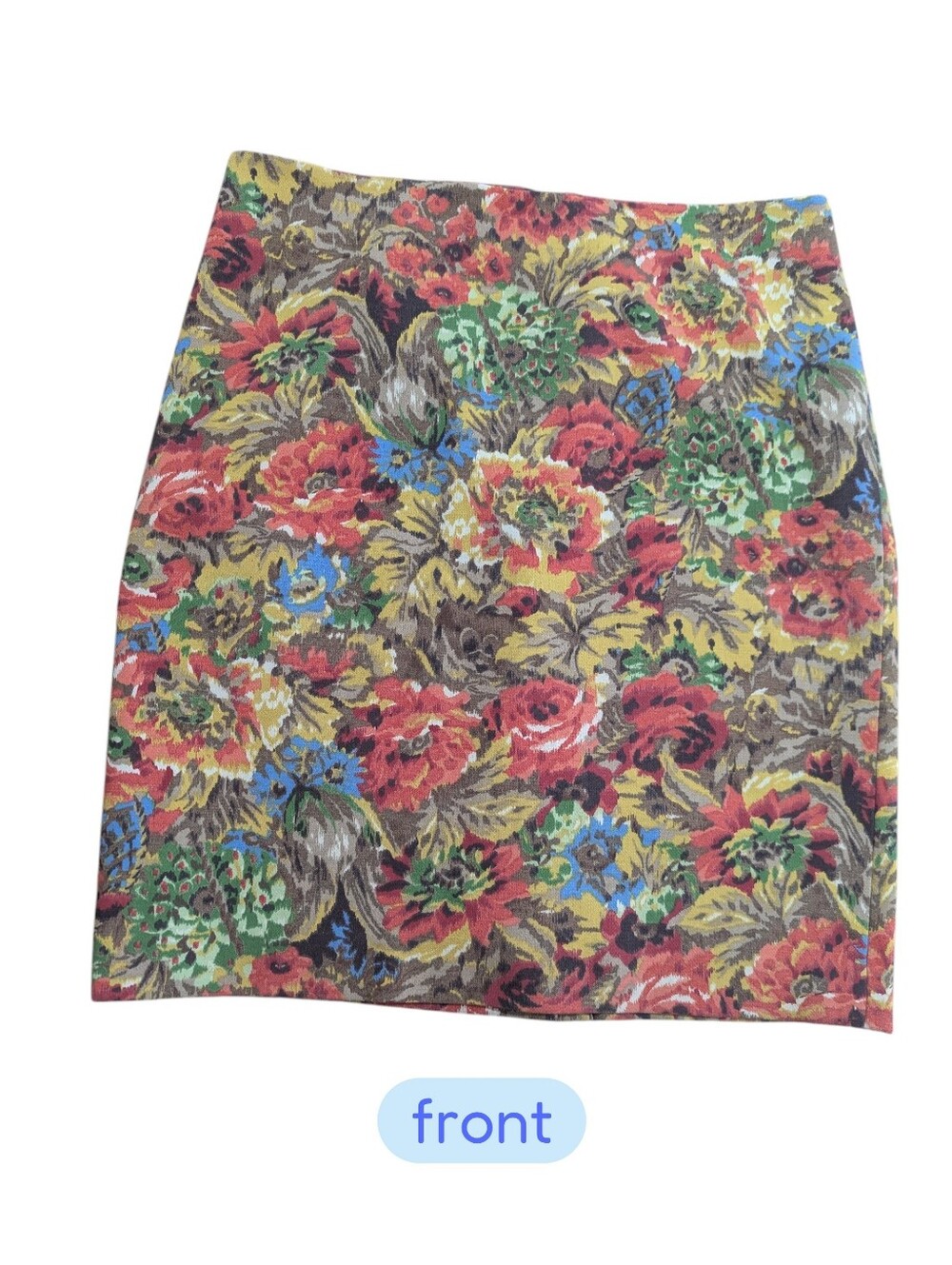 Talbots Fall Autumn Floral Tapestry PSL Aesthetic Vibes Midi Skirt Sz 12P *EUC